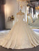 Sweetheart long sleeves Full Lace Beading Wedding Dresses - Ivory / Long train - wedding dresses
