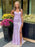 Sweetheart Neck Backless Mermaid Purple Long Prom Dresses, Mermaid Purple Lace Formal Graduation Evening Dresses 