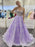 Sweetheart Neck Open Back Purple Lace Long Prom Dresses, Purple Lace Formal Dresses, Purple Evening Dresses 