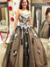 Sweetheart With Applique Floor-Length Tulle Prom Dresses - Prom Dresses