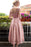 Tea Length Pink Cap Sleeves Party with Bowknot A Line Homecoming Dress - Prom Dresses