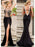 Trumpet/Mermaid Scoop Sleeveless Lace Jersey Sweep/Brush Train Dresses - Prom Dresses