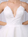 Tulle Knee-Length Spaghtti A-line Wedding Dress With Long-sleeves Lace Wrap misshow
