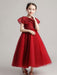 Flower Girl Dresses Jewel Neck Tulle Sleeveless Ankle Length Princess Silhouette Embroidered Kids Party Dresses