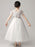 Flower Girl Dresses Jewel Neck Tulle Sleeveless Ankle Length Princess Silhouette Embroidered Kids Party Dresses