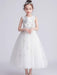 Flower Girl Dresses Jewel Neck Tulle Sleeveless Ankle-Length Princess Kids Party Dresses
