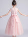 Flower Girl Dresses Jewel Neck Tulle Sleeveless Ankle-Length Princess Kids Party Dresses