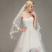 Two Layers Lace Edge Comb White Ivory Wedding Veils | Bridelily - wedding veils