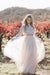 Two Piece Long Sleeves Lace Blush Pink Boho Beach Wedding Dress - Wedding Dresses