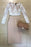 Two Piece Long Sleeves Lace Knee Length Homecoming Sheath Prom Dress - Prom Dresses