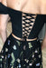 Two Piece Off Shoulder Homecoming Dresses with Flowers Knee Length Black Dress - Prom Dresses