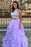 Two Pieces A-Line Lace Top Open Back Organza Sleeveless Prom Dresses Evening Dress - Prom Dresses