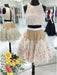 Two Pieces Tulle Appliques Sleeveless Homecoming A-line Mini Party Dresses - Prom Dresses