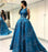 Unique Applique Formal A Line Elegant Ruched Long Prom Dresses - Prom Dresses