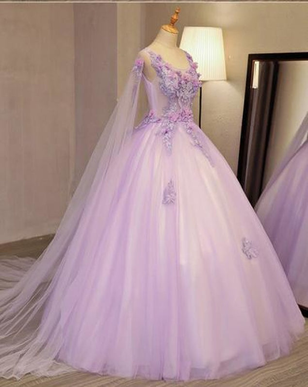 Unique Lilac Tulle Cheap Long Red Prom Dresses 2021 - Bridelily