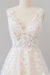 V-neck Appliques Tulle Floor length Wedding Dress - Wedding Dresses