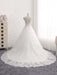 V-Neck Beaded Backless Lace A-Line Wedding Dresses - wedding dresses