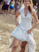 V Neck Cap Sleeves Floor Length Lace Wedding Dresses - wedding dresses