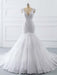 V-Neck Mermaid Lace Wedding Dresses - White / 50cm - wedding dresses