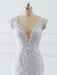 V-Neck Mermaid Lace Wedding Dresses - wedding dresses