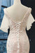 V-Neck Short Sleeve Appliques Mermaid Wedding Dress - Wedding Dresses
