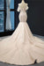 V-Neck Short Sleeve Appliques Mermaid Wedding Dress - Wedding Dresses