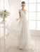 V-Neck Wedding Dress With Lace In Floor Length misshow