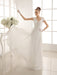 V-Neck Wedding Dress With Lace In Floor Length misshow
