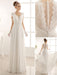 V-Neck Wedding Dress With Lace In Floor Length misshow