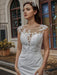 Wedding Bridal Gowns Jewel Neck Sleeveless Natural Waist Buttons With Train Bridal Dresses