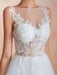 Wedding Dress 2021 A Line Sleeveless Lace Floor Length Tulle Bridal Gowns With Train