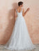 Wedding Dress 2021 A Line V Neck Sleeveless Floor Length Bridal Gowns With Train