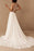 Wedding Dress Deep V-Neck Beaded Sash Chiffon Bridal Dress