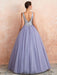 Wedding Dress Princess A Line Floor Length V Neck Sleeveless Raised Waist Lace Tulle Bridal Gowns