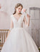 Wedding Dress Princess Silhouette Floor Length V Neck Sleeveless Natural Waist Beaded Lycra Spandex Bridal Gowns