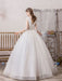 Wedding Dress Princess Silhouette Floor Length V Neck Sleeveless Natural Waist Beaded Lycra Spandex Bridal Gowns