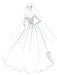 Wedding Dress Princess Silhouette Jewel Neck Long Sleeves Natural Waist Lace Satin Fabric Bridal Dresses