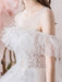 Wedding Dress Princess Silhouette Jewel Neck Short Sleeves Natural Waist Cathedral Train Bridal Dresses