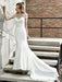 Wedding Dress Short Sleeves Illusion Neck Beaded Mermaid Bridal Gowns