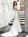 Wedding Dress Short Sleeves Illusion Neck Beaded Mermaid Bridal Gowns