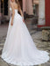 Wedding Dress Sweetheart Neck Sleeveless Floor Length Lace Bridal Gowns With Train