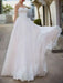 Wedding Dress Sweetheart Neck Sleeveless Floor Length Lace Bridal Gowns With Train