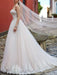 Wedding Dress Sweetheart Neck Sleeveless Floor Length Lace Bridal Gowns With Train