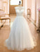 wedding dresses 2021 a line illusion neck sleeveless floor length lace beaded tulle boho bridal gowns