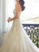 Wedding Dresses 2021 Tulle A Line Sweetheat Neck Sleeveless Floor Length Lace Appliqued Bridal Gowns With Train