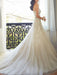 Wedding Dresses 2021 Tulle A Line Sweetheat Neck Sleeveless Floor Length Lace Appliqued Bridal Gowns With Train