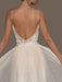 Wedding Dresses A Line V Neck Sleeveless Straps Beaded Floor Length Polka Dot Tulle Bridal Gowns