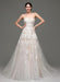 Wedding Dresses Champagne Tulle Strapless Sweatheart Lace Sash Bridal Gown