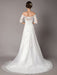 Wedding Dresses Ivory Lace Off Shoulder Half Sleeve Sequin Applique Bridal Dress With Train