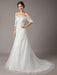 Wedding Dresses Ivory Lace Off Shoulder Half Sleeve Sequin Applique Bridal Dress With Train